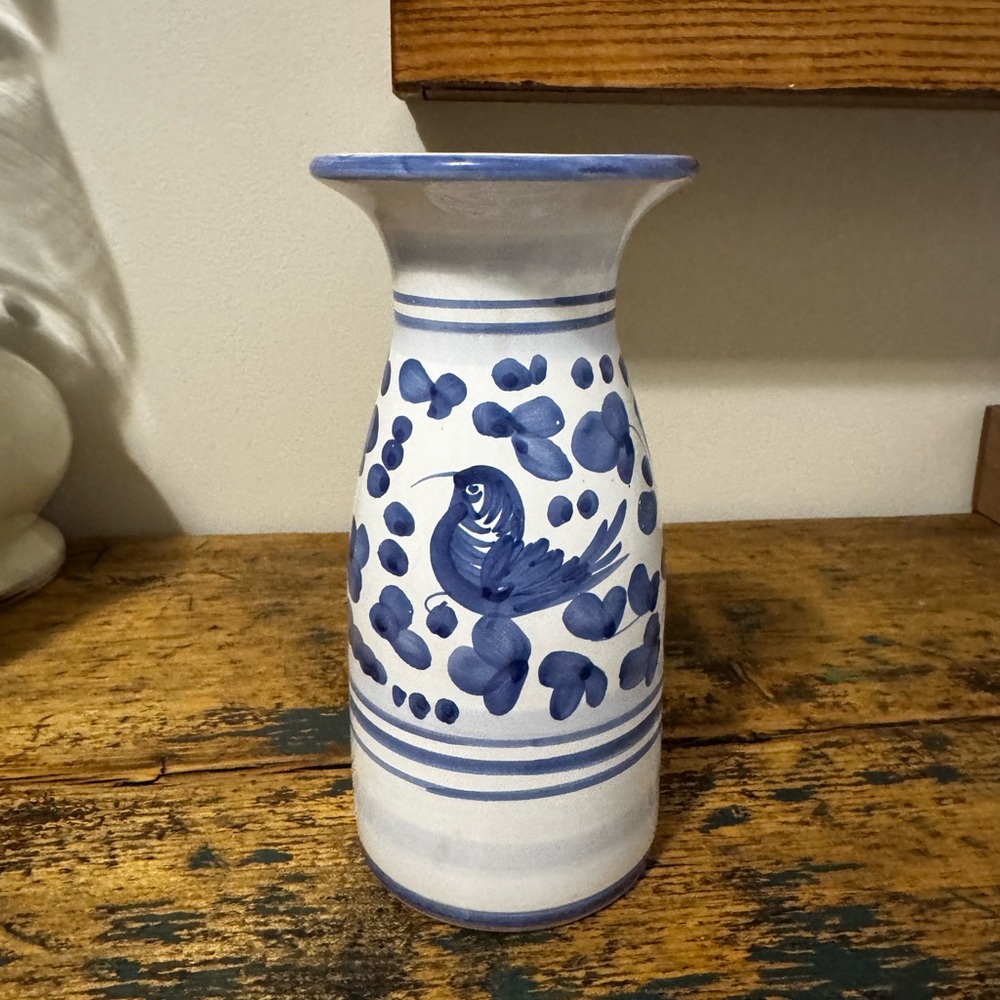 Blue and White Italian Vase